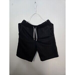 Old Navy Boys Black Sweat Shorts Size L (10-12) Stretch Drawstring Pockets